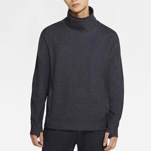 Nike Gray Yoga Long Sleeve Funnel Neck Training Top